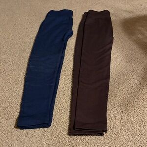 Women’s Blue and Brown Leggings